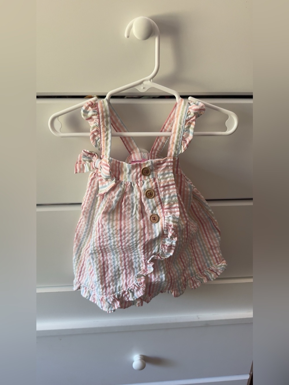 Good Lad Pastel Striped Baby Girl Romper